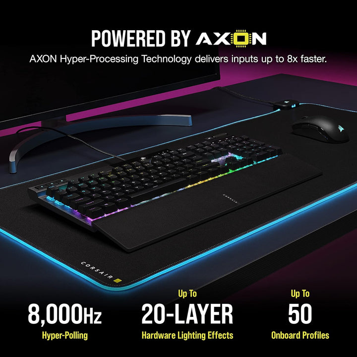 Corsair K70 RGB PRO Mechanical Gaming Keyboard, Backlit RGB LED, Cherry MX Red Keyswitches, Schwarz