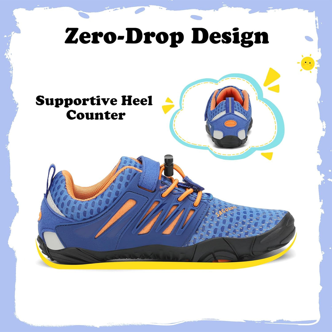 SAGUARO Jungen Mädchen Barfussschuhe Atmungsaktiv Badeschuhe für Kinder Gr.24-36 24 EU Barfuss Blau,