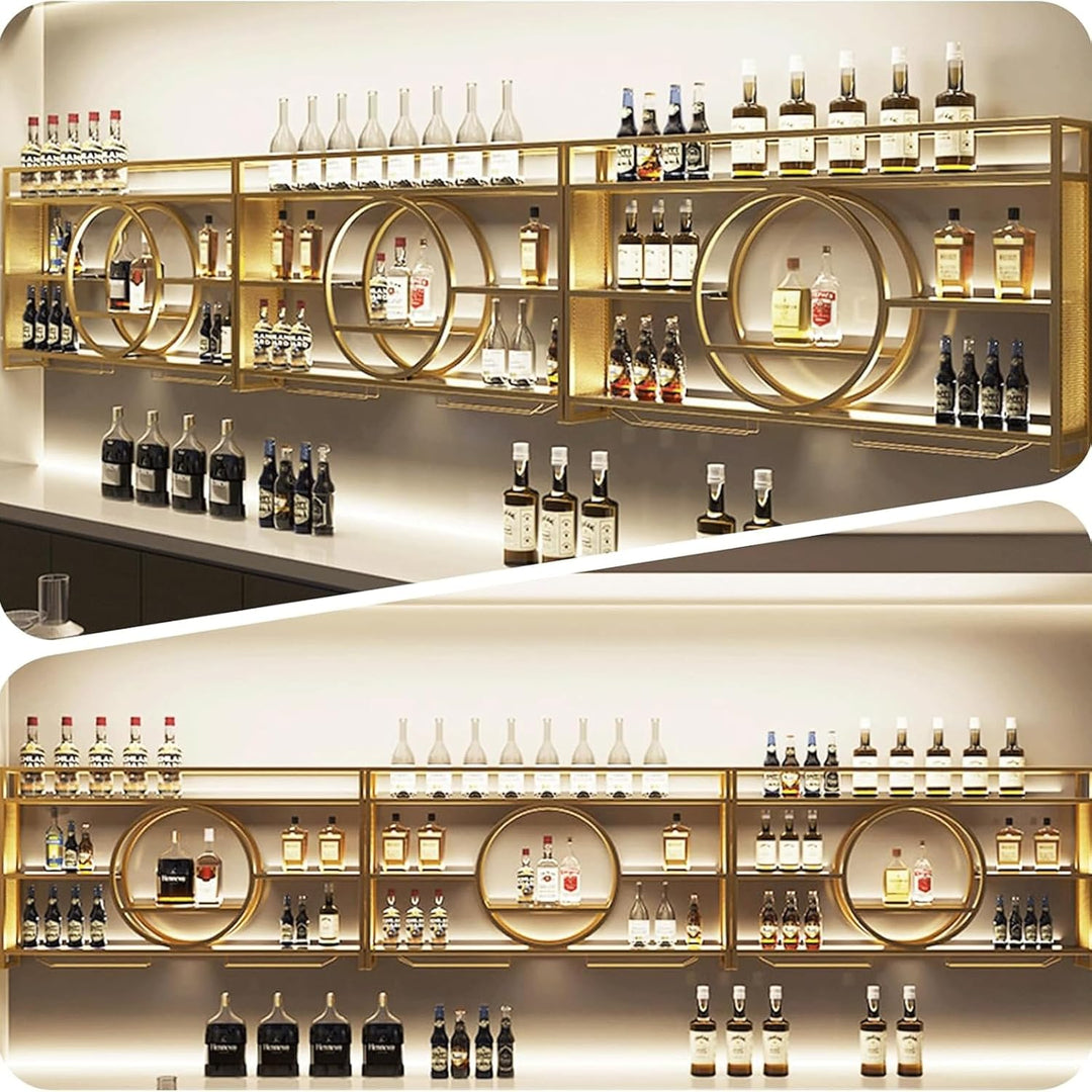 Regal Metall Weinregal Hängend Flaschenregal: Bar Regale Wand Wandmontierte Weinregale Für Bar, Rest