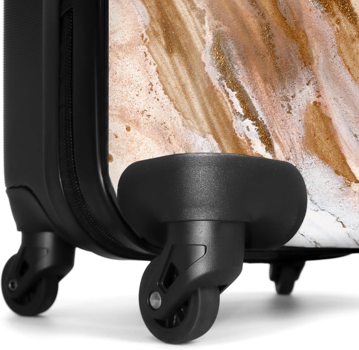 NoBoringSuitcases.com® Handgepäck Koffer 55x40x20 Personalisiert - Reisekoffer mit Rollen, Leichtgew