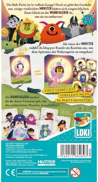 IELLO Buh Party, Kinderspiel, Spannendes Merkspiel, Wer versteckt Sich hinter den Kostümen? Für 2–6