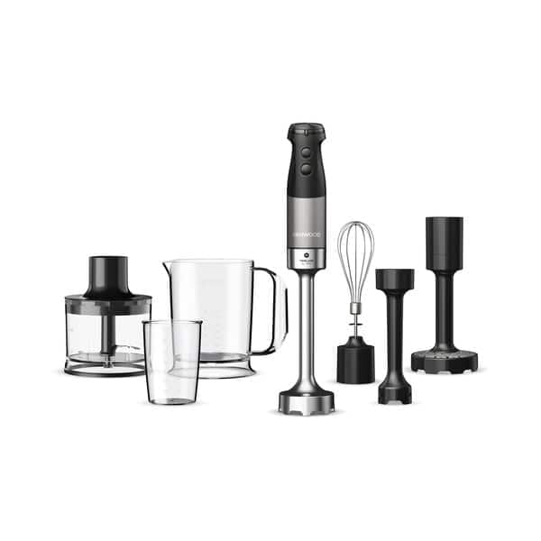 Kenwood HBM80.327BK Triblade XL Pro Stabmixer, Metallbesen, Zerkleinerer, Kartoffelstampfer, Messbec