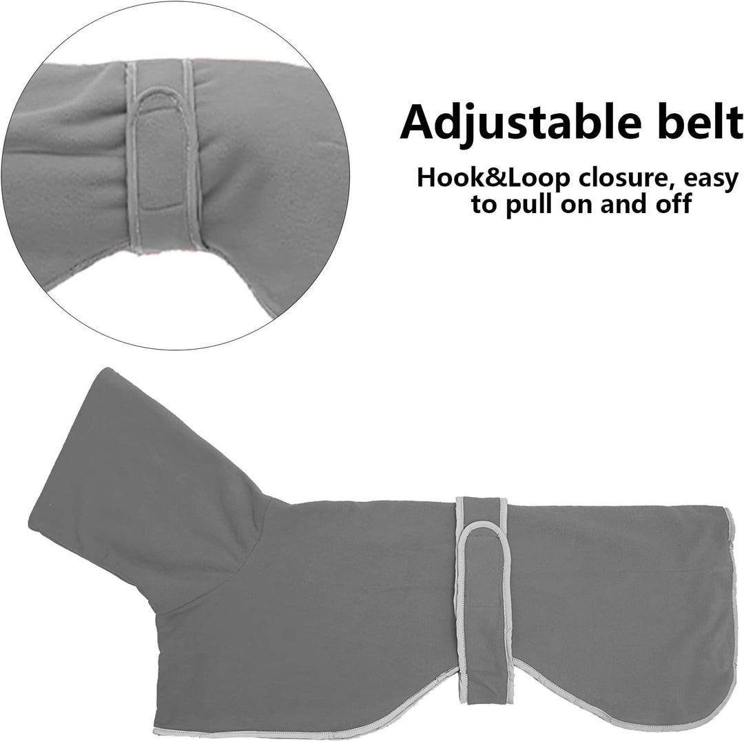 Morezi Winter Hundemantel mit reflektierender Leiste, weiches Polyester-Fleece, verstellbares Band,