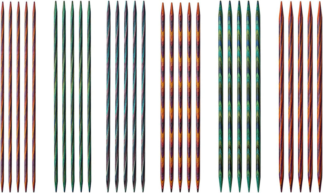 Knit Picks Stricknadel-Set aus Holz, doppelspitzig, Mosaik, 20,3 cm 8", 8"