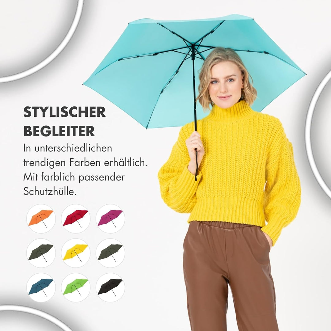 Doppler Taschenschirm Zero,99 Flat I Ultra leichter Regenschirm I Kleiner Schirm I Mini Regenschirm