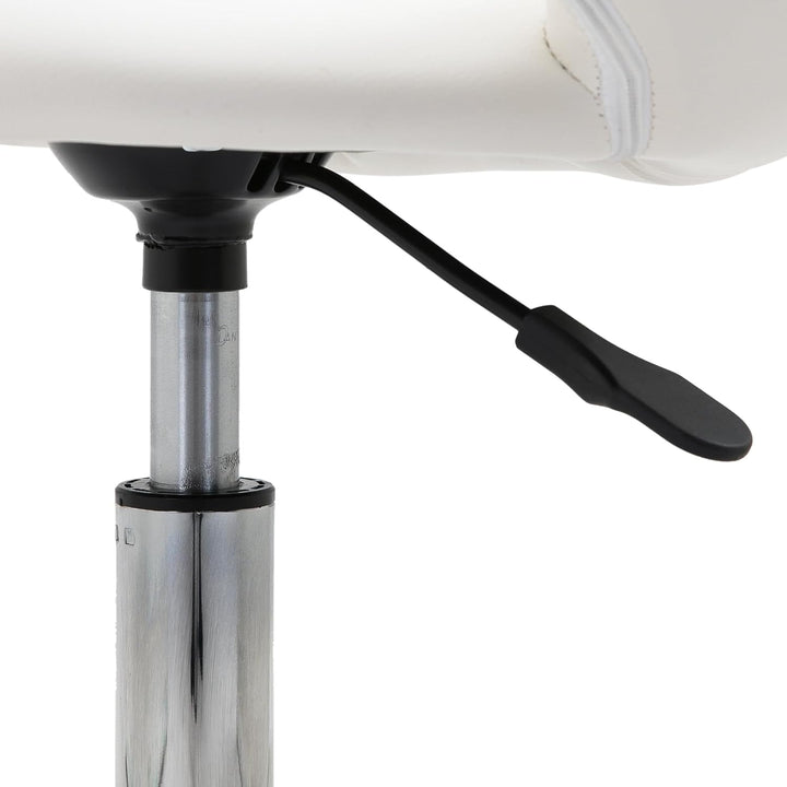 Duhome Drehstuhl mit Rollen, Rollhocker Kunstleder Drehhocker Schminktisch Hocker mit Lehne Arbeitsh
