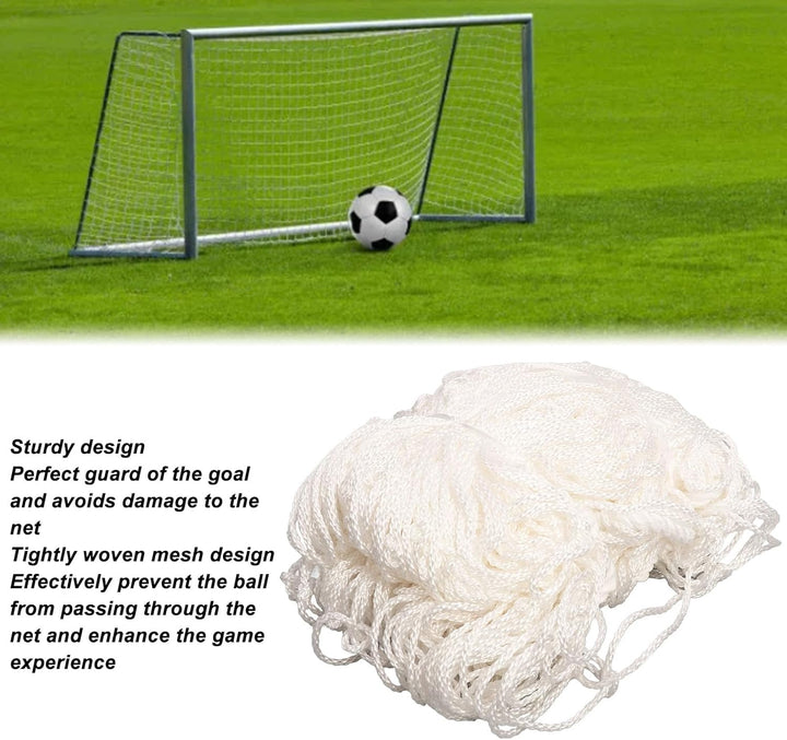 Fussballnetz, 3x2 m/9,8x6,6 ft Tornetz Professionell Fussballtor Netz 3 Stränge Eng Gewebt Polypropy
