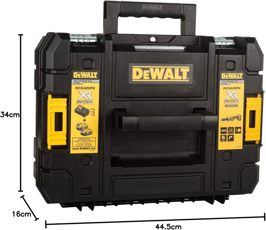Dewalt DCG426P2-QW Akku-Geradeschleifer El. 18V/5,0Ah, 18 V