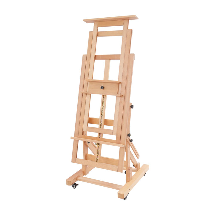 Staffelei Holz Einstellbar 140-300cm Staffeleien Gross mit Rädern, waagerecht und senkrecht malen, f