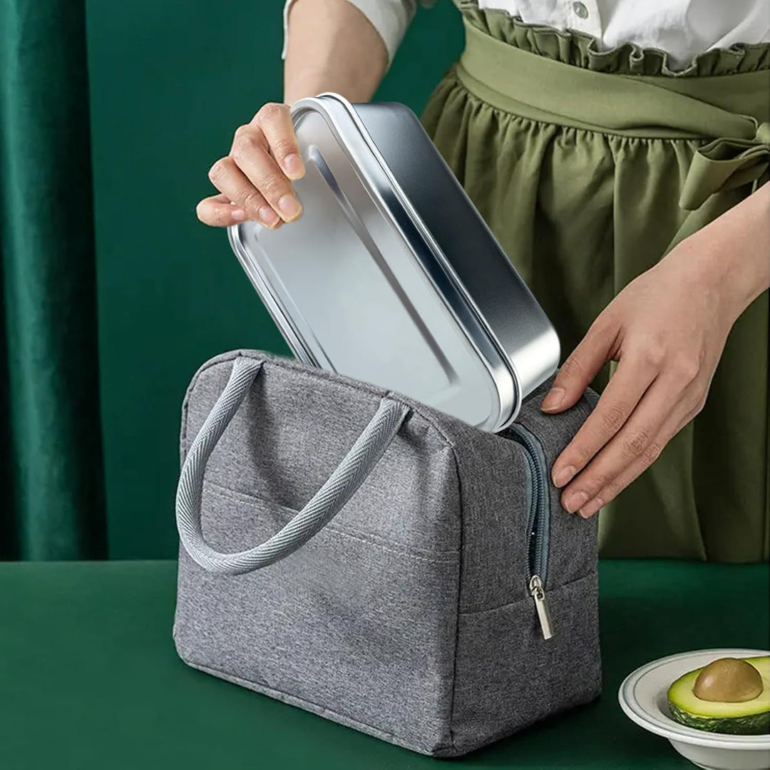 Nutabevr Premium Brotdose Edelstahl, 1400ml Lunchbox Auslaufsicher mit Abtrennung und Dichtring, nac