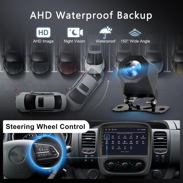Hodozzy 2G 64GB Android Autoradio für Opel Vivaro B 2014-2018/ Renault Traffic 3 2014-2021 Wireless