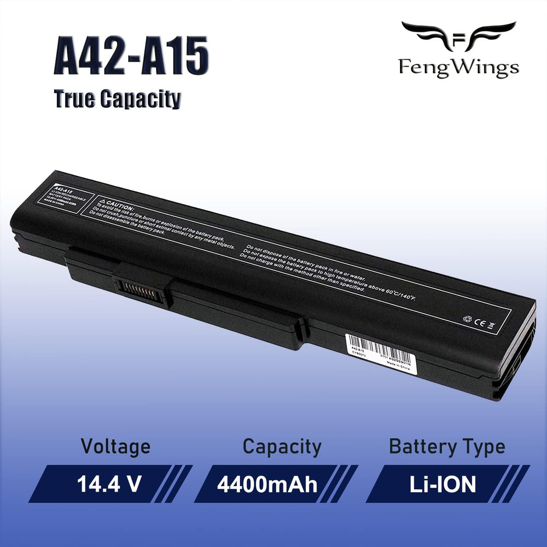 FengWings® Akku A42-A15, 14.4V 4400mAh Akku Ersetzen für Medion akoya P7818 E7220 E7222 E6222 E7219