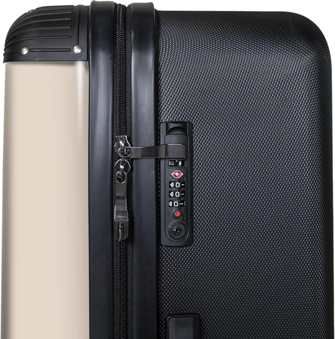 NoBoringSuitcases.com® Koffer XL Gross 77x51.5x28 cm Hartschale Reisekoffer 4 Rollen Leicht Koffer T