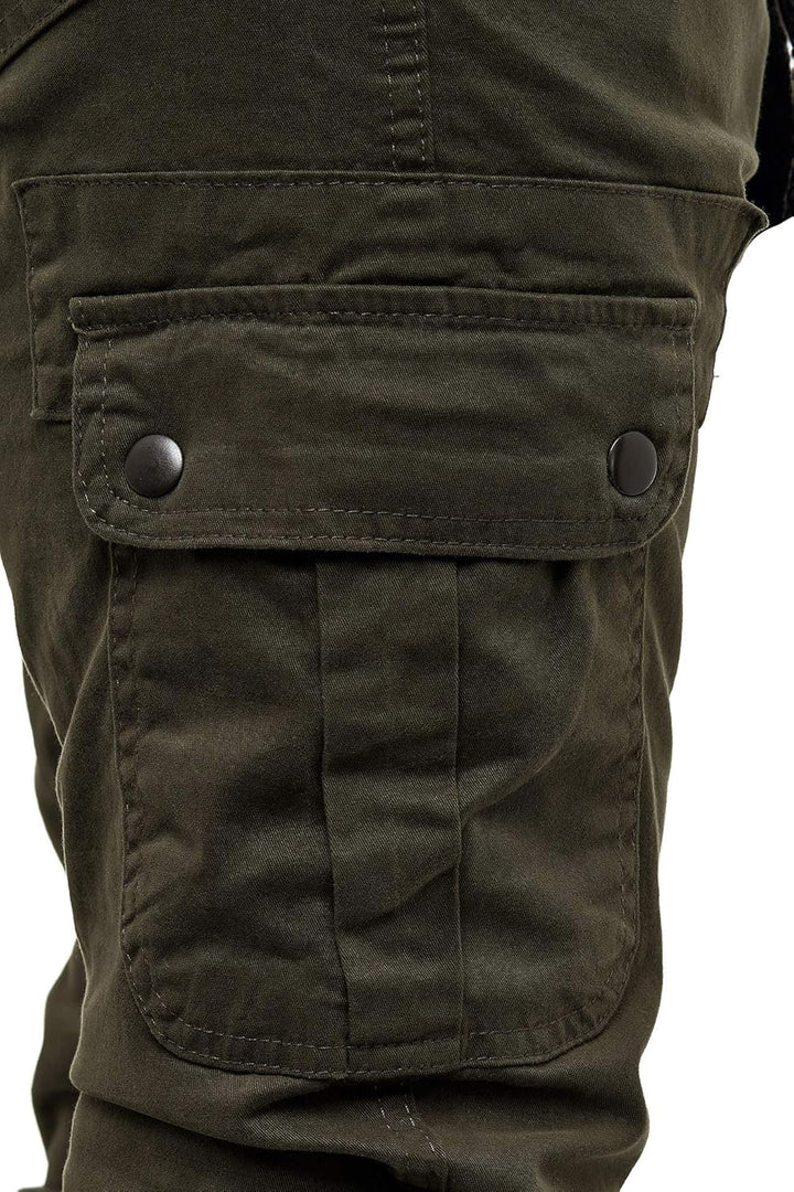 Tazzio Cargohose Herren Cargo Hose Jogger Chino Regular Fit Jeans 18525 30 Khaki, 30 Khaki