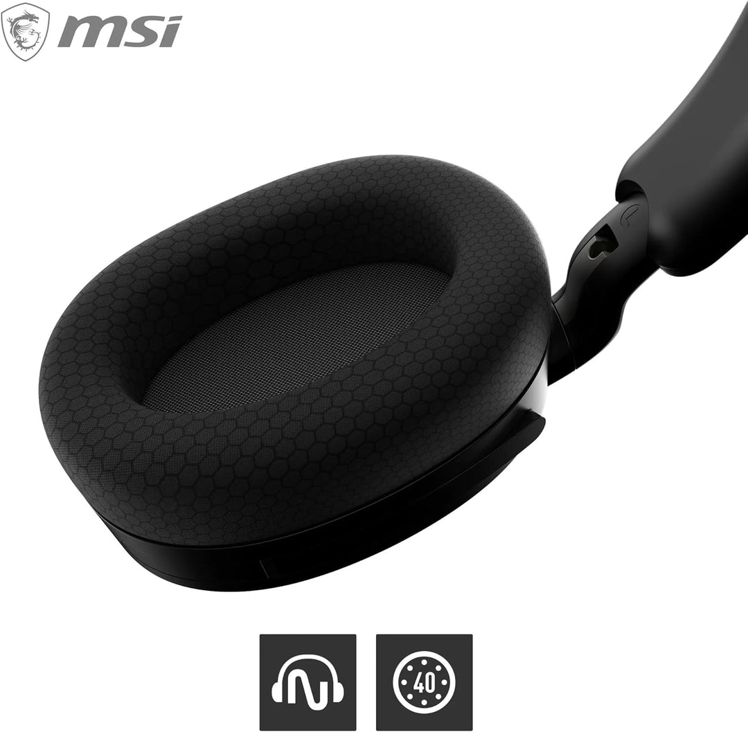 MSI Maestro 500 Wireless Navy Headset, aktive Geräuschunterdrückung, Transparenzmodus, 2,4 GHz, Blue