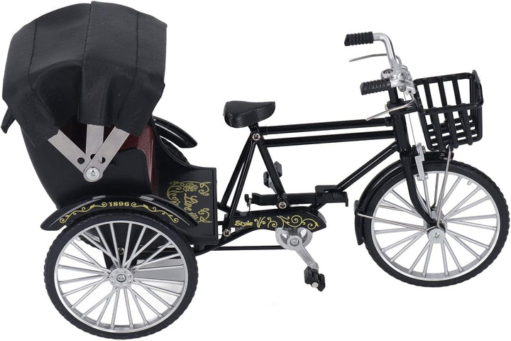3-Rad-Rikscha-Modell Klein Kompakt Dekorativ Interessantes Rikscha-Modell Legierung Glänzendes Ausse