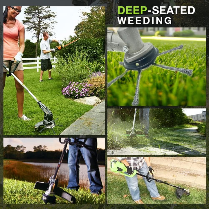 spier Stahldraht-Rasentrimmerkopf, Freischneider-Draht-Unkrautklinge für Garten-Rasentrimmerkopf-Ras