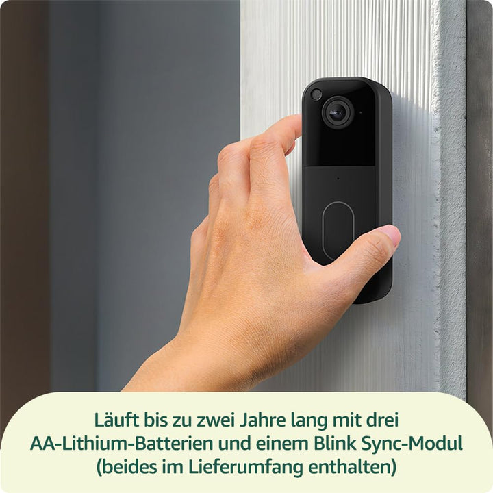 Neu: Blink Videotürklingel (System) | Kopf-bis-Fuss-Aufnahme in HD, 2 Jahre Batterielaufzeit, einfac