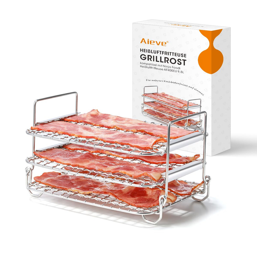 AIEVE Heissluftfritteuse Grillrost kompatibel mit Ninja Foodi Heissluftfritteuse AF400EU 9,5L Multif