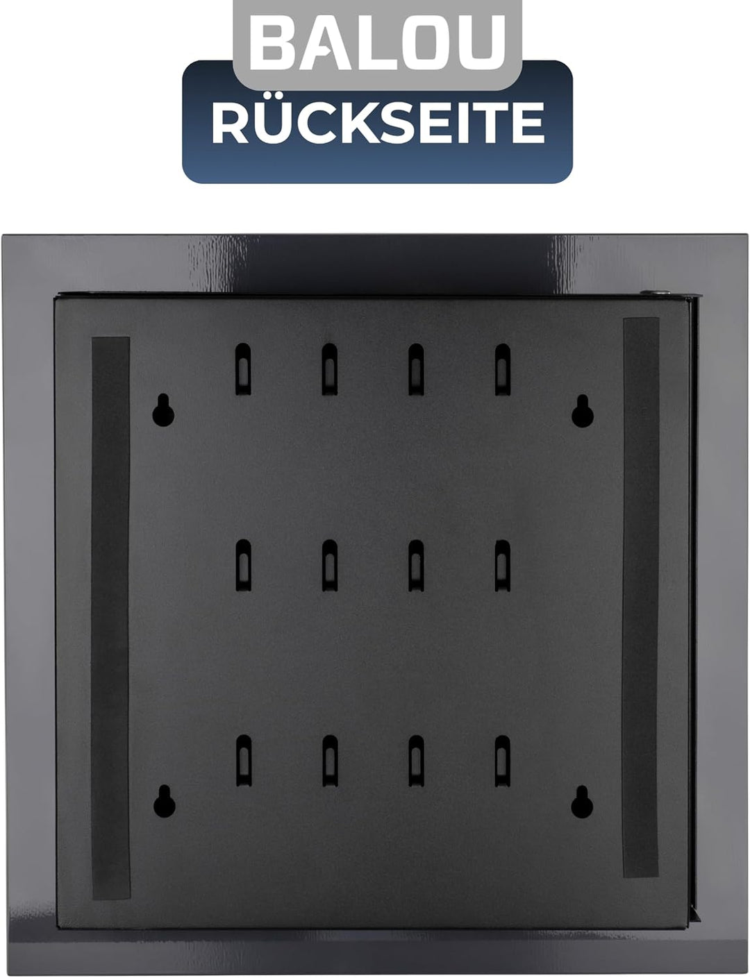 BALOU Schlüsselkasten modern mit Glas Magnettafel - Memoboard magnetisch mit 6 Magneten und Stift -