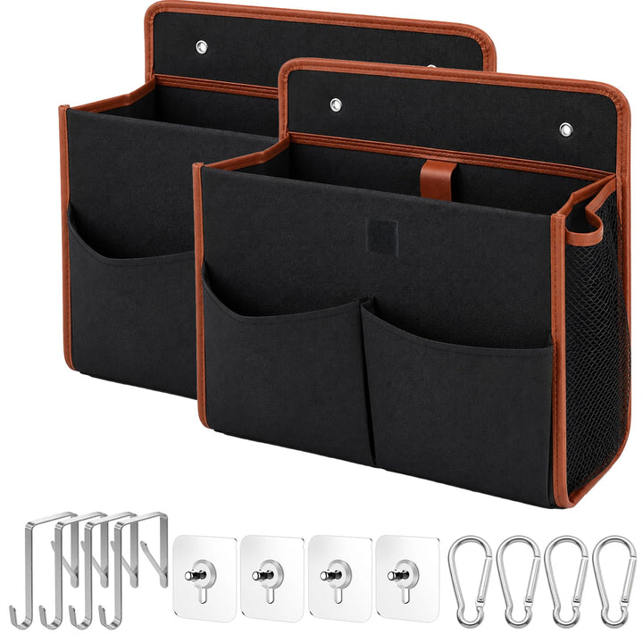 ZYNERY 2 Stück Wohnwagentür Organizer, Hängeorganizer mit Haken, Organizer Wohnmobil Selbstklebend,