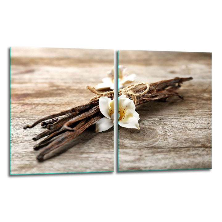 TMK | Herdabdeckplatten Set 2x40x52 cm Ceranfeld Abdeckung Glas Spritzschutz Abdeckplatte Glasplatte