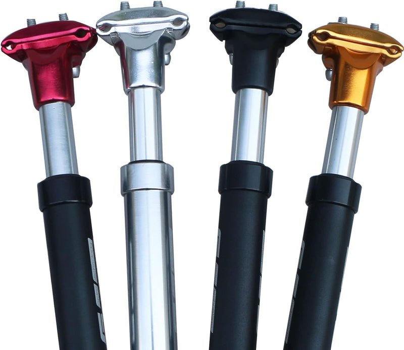 GANOPPER Sattelstütze Gefedert 27.2/28.6/30.0/30.4/31.6/33.9/34.9 350mm Alu Mit Konverter Für MTB BM