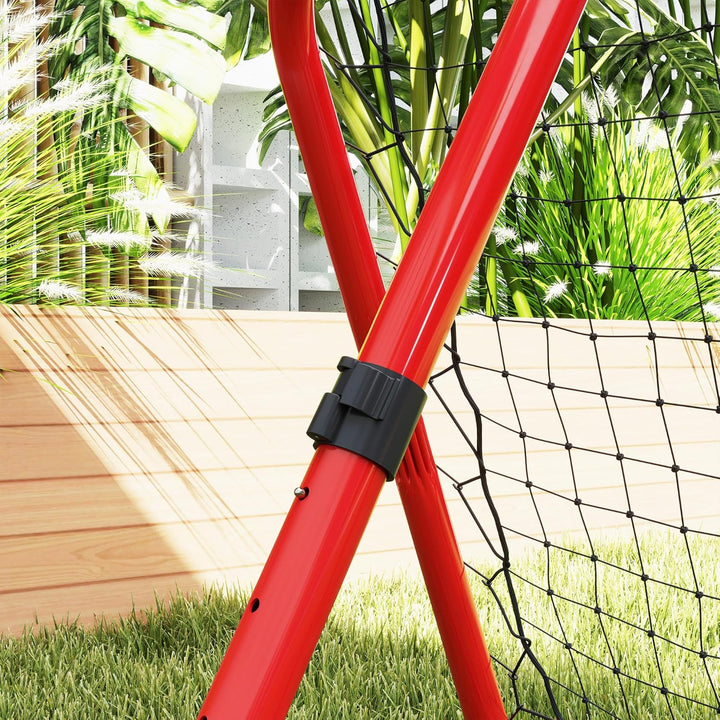 HOMCOM Rebounder für Fussball, 78 x 84 cm Prellwand mit Heringen, verstellbar in 5 Stufen, tragbar,