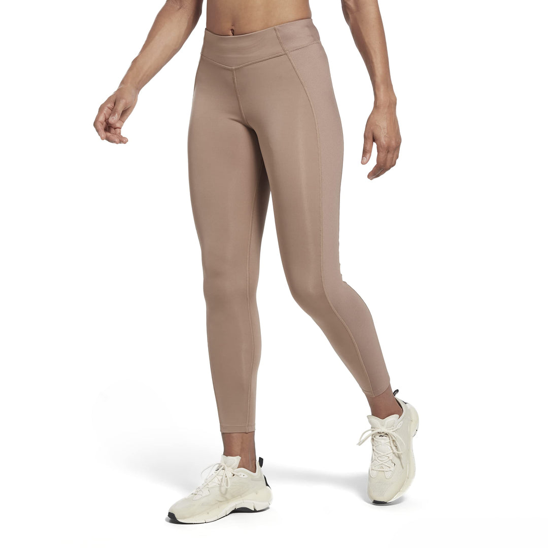 Reebok Damen Yoga High Rise Rib Yoga-Hose, XS Kurz Harmoniegrün