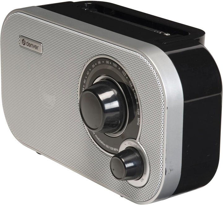 Denver TR-51 UKW-Radio mit analogem Tuning, Weiss, Weiss