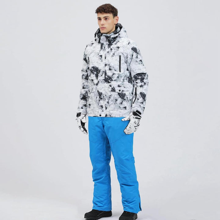 ALSOGO Herren Skianzug Ski Jacke und Hose Set Wasserdichter Schneeanzug Snowboard Jacke Hose Skiklei