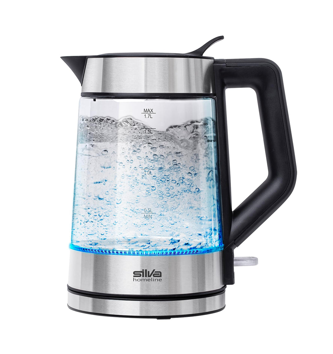 SILVA SCHNEIDER Glas Wasserkocher KL-G 2007, 1,7 Liter, 2200 Watt, mit Easy-Fill Deckel