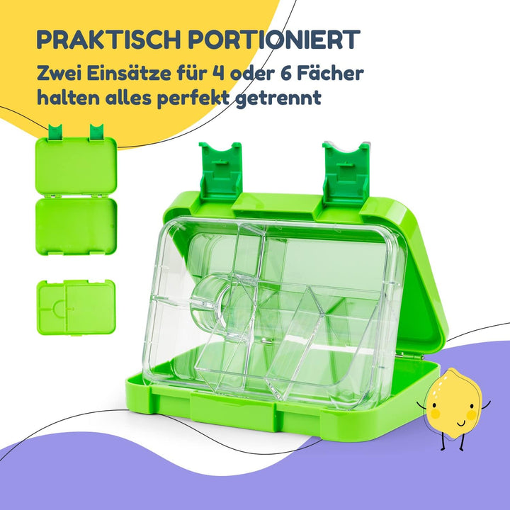 schmatzfatz Lunchbox für Kinder, Lunchbox, Bentobox, bunt, Lunchbox für Kinder, BPA-frei, Lunchbox,