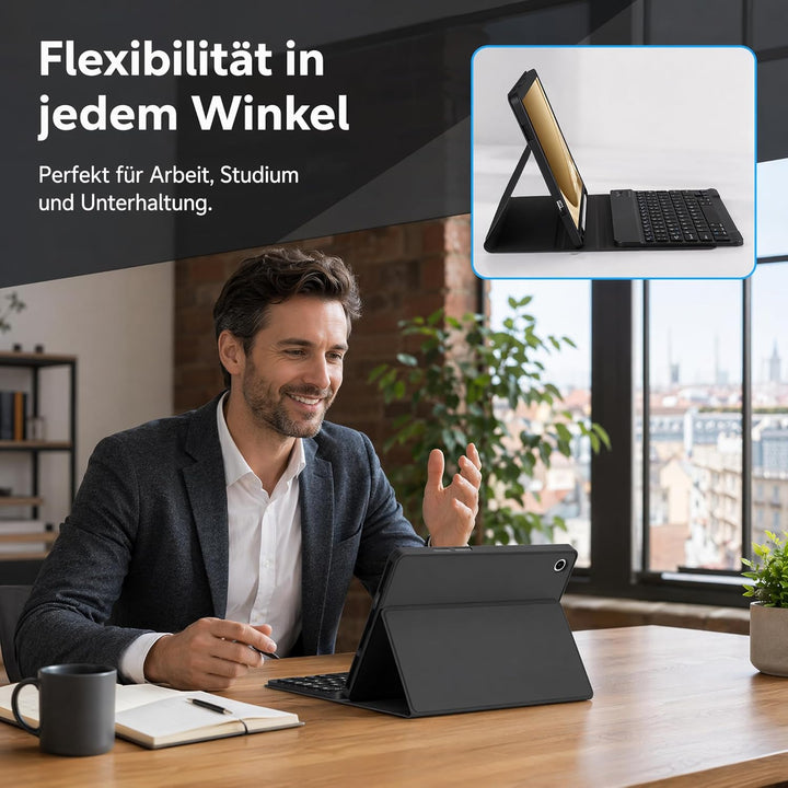 Hülle Tastatur für Samsung Galaxy Tab A11+ Plus 11" 2025 / Tab A9+ Plus 11 Zoll 2023 Tablet - QWERTZ