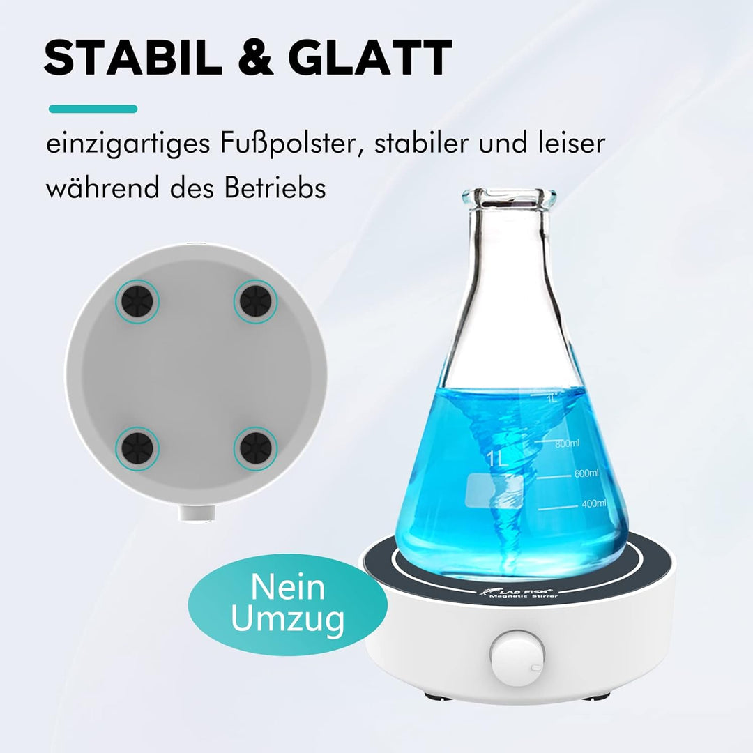 LABFISH Magnetrührer Labor 200-1800PRM labormagnetrührer Max Stirring 3000ml Kapazität magnetmischer