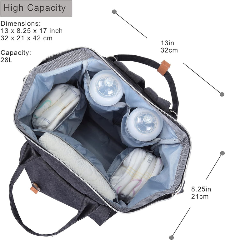NEOtech Care Wickeltasche Rucksack für Baby Mädchen/Junge, breite Öffnung, Multifunktions-Organisati