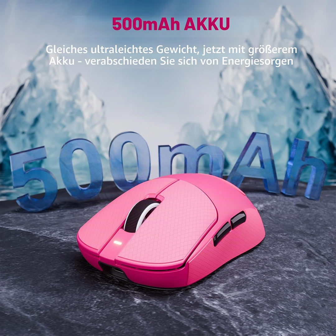 ATTACK SHARK X8 Serie Kabellose Gaming-Maus, 55–65 g Superleicht, PixArt PAW3395/3950 Sensor, BT/2.4