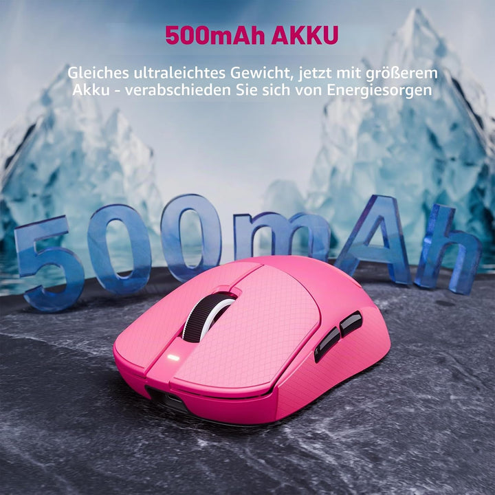 ATTACK SHARK X8 Serie Kabellose Gaming-Maus, 55–65 g Superleicht, PixArt PAW3395/3950 Sensor, BT/2.4
