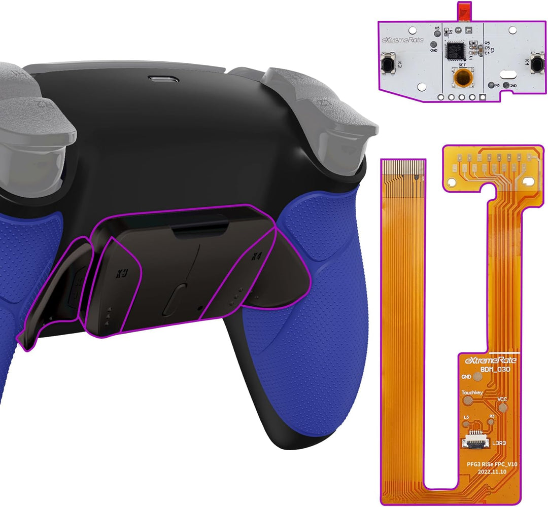 eXtremeRate Programmierbar RISE4 Remap Kit für ps5 Controller BDM-030/040,Real Metal Buttons(RMB) Re