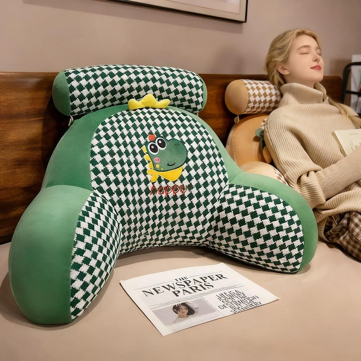 Rückenkissen für Bett und Sofa mit Armlehnen Ergonomisches Lesekissen Erwachsene Atmungsaktives Lese