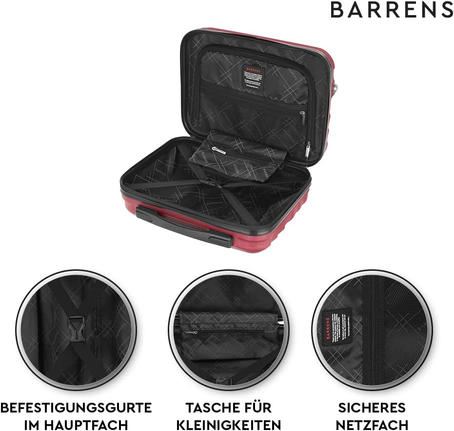 BARRENS Kosmetiktasche | Reiseetui mit Griff | Handgepäck | Zur Befestigung am Koffer oder zum Trage