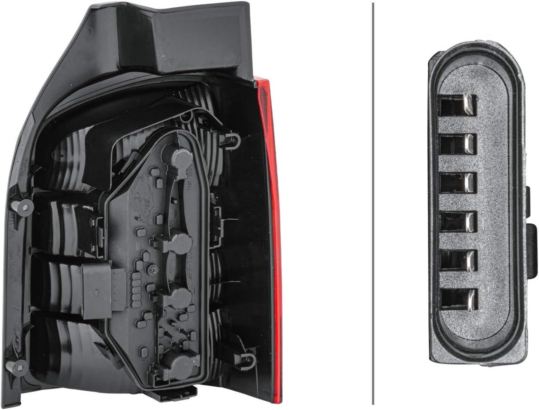 HELLA 2SK 008 579-211 Heckleuchte - Glühlampe - glasklar/rot - links - für u.a. VW T5 Box (7Ha, 7Hh,