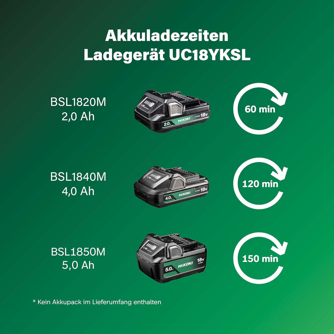 HIKOKI UC18YKSL 14,4/18V Akku Ladegerät 230V