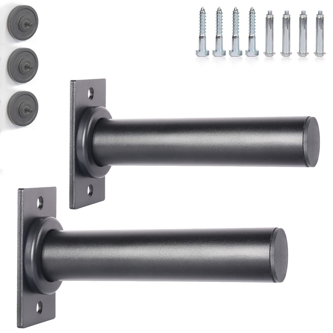 SYL Fitness Wall Mounted Olympic Weight Plate Holder - Fits 2" Olympic Weight
