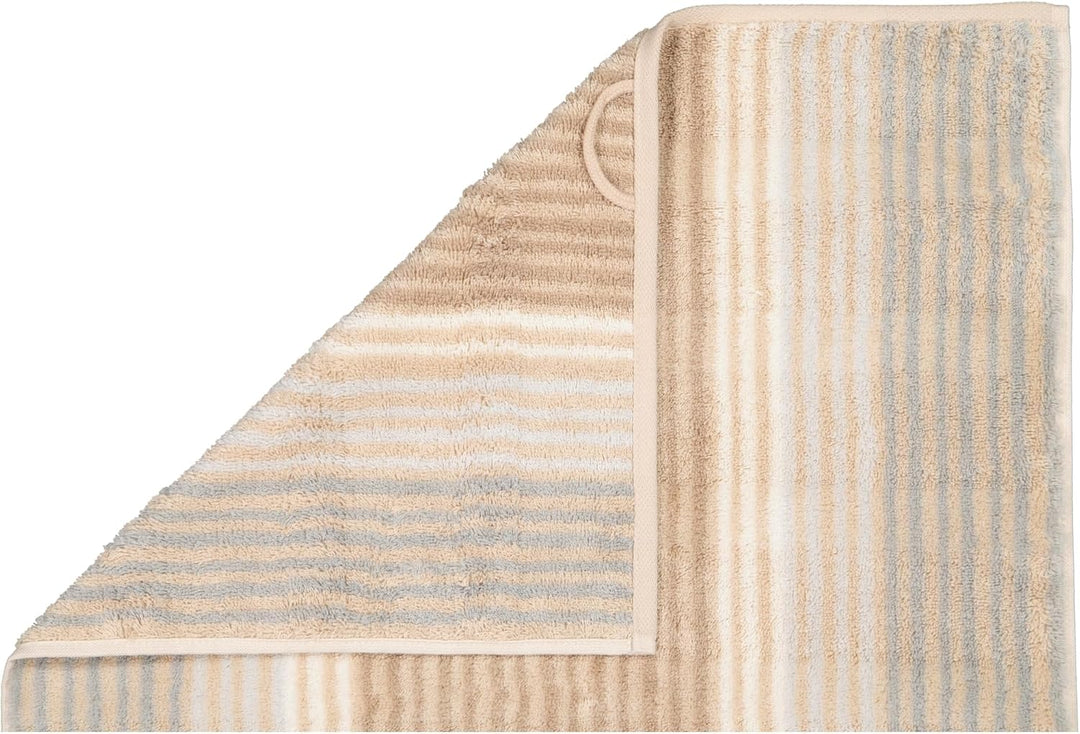 CAWÖ Home Handtücher Noblesse Cashmere Streifen 1056 Sand - 33 Duschtuch 80x150 cm, Duschtuch 80x150
