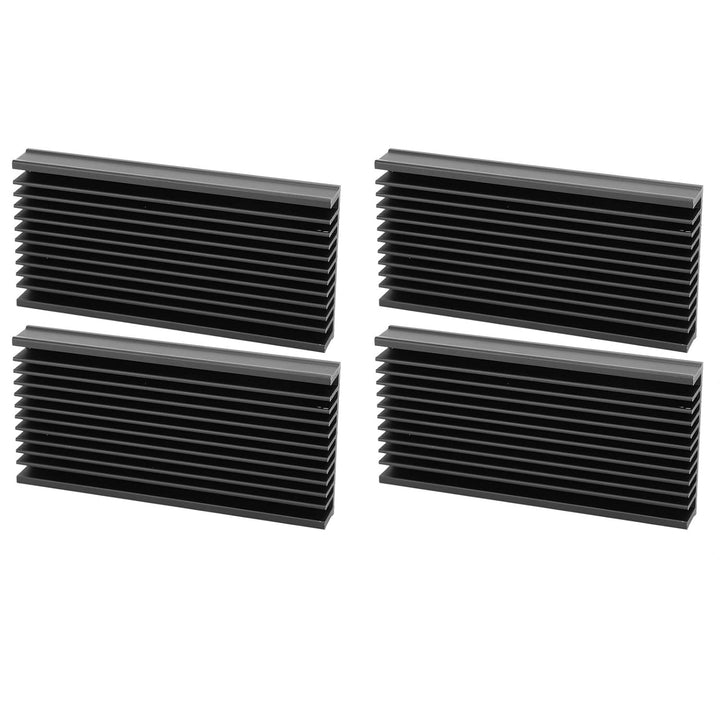 4-tlg Aluminiumkühlkörper Kleine Kühler Kühlkörpermodul Kühlrippe für Elektronik 50 x 12,7 x 100 mm