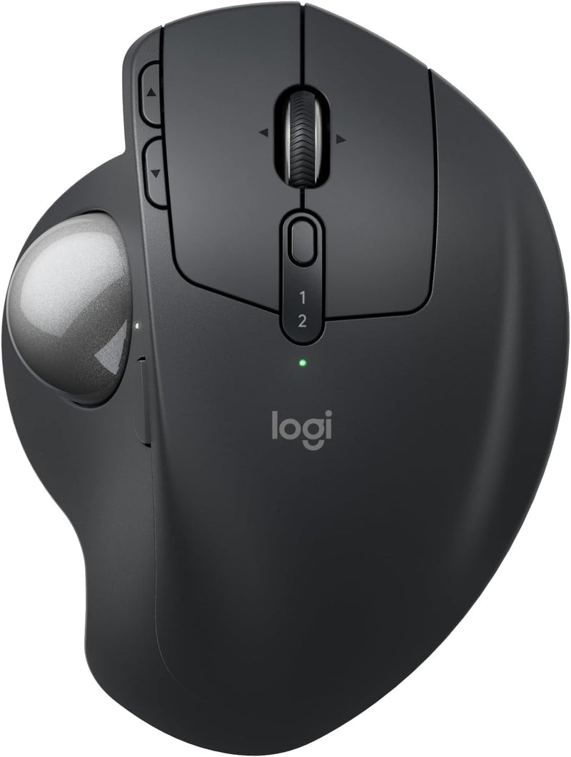 Logitech MX Ergo S Advanced kabellose Trackball-Maus, über USB-C wiederaufladbare kabellose ergonomi