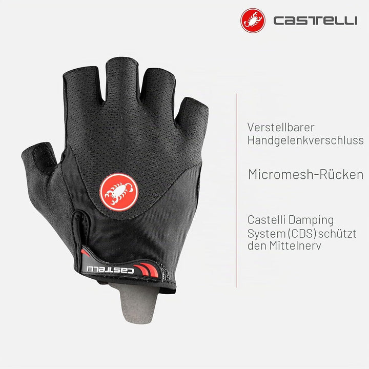 CASTELLI Arenberg Gel 2 Glove XL Schwarz-Weiss, XL Schwarz-Weiss