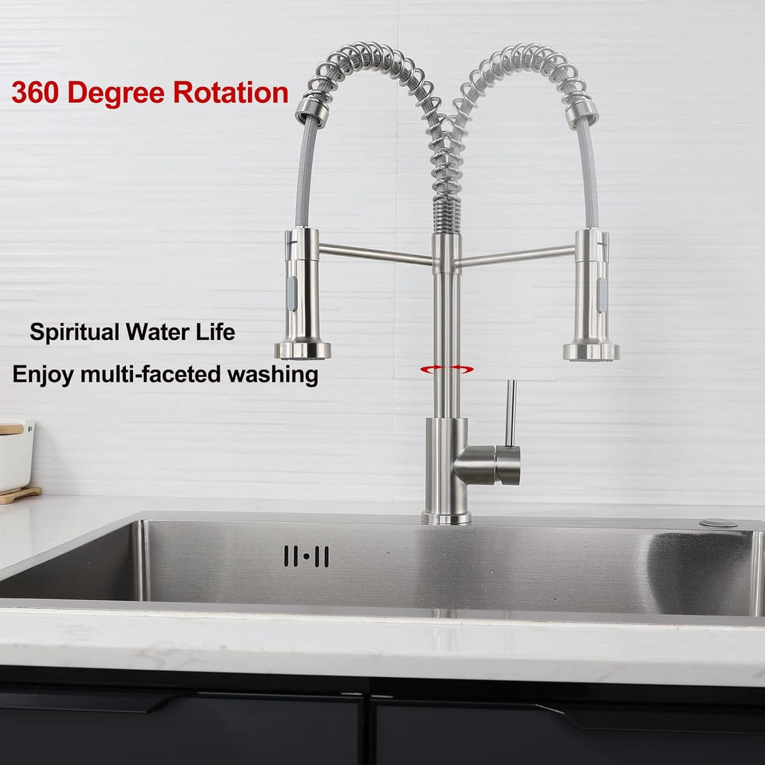 Wasserhahn Küche - Küchenarmatur mit Brause Ausziehbar 360° Schwenkbar Spültischarmatur Küche Mischb