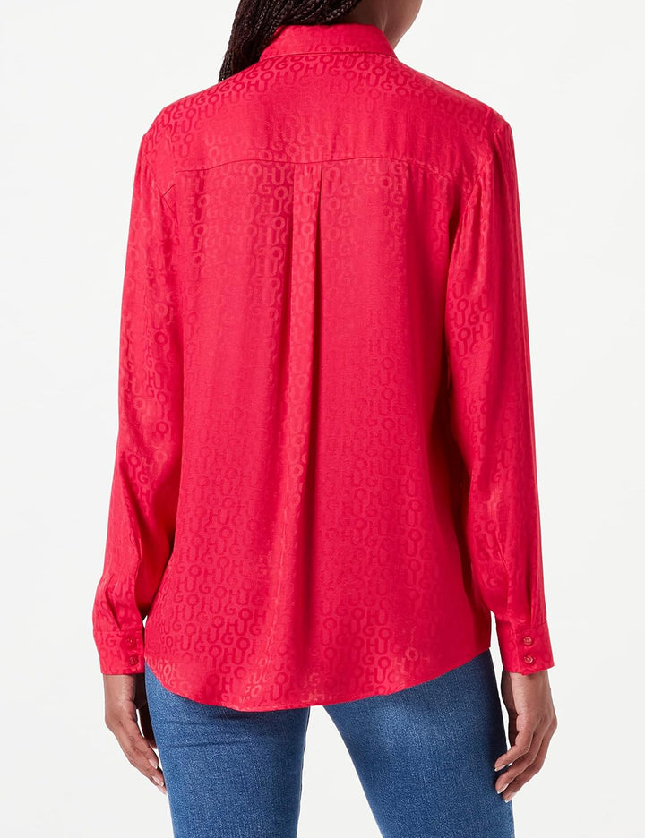 HUGO Damen Evish Blouse 44 Dark Pink658, 44 Dark Pink658